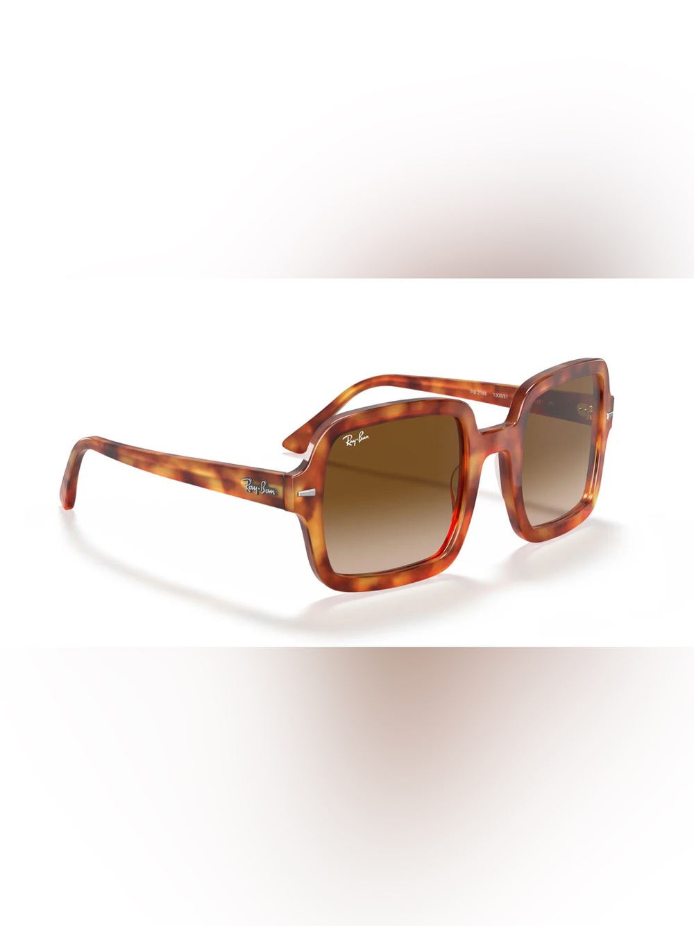 Ray-Ban Tortoise Acetate Sunglasses with Brown Gradient Lenses - Picture 1 of 4